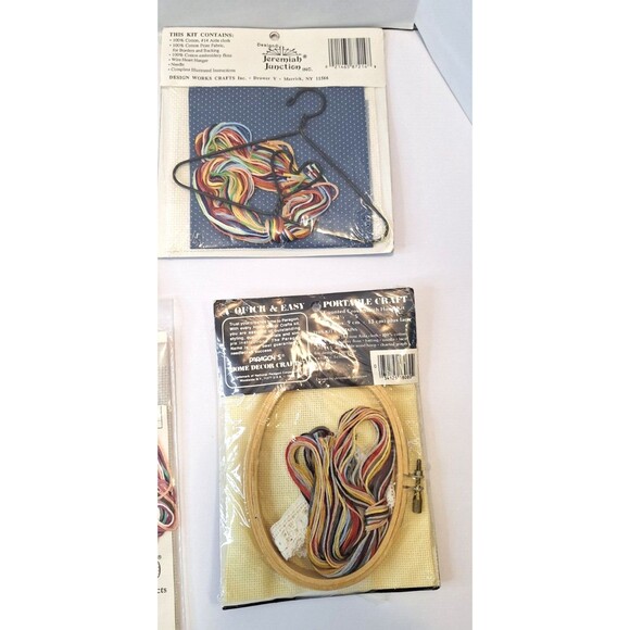 Lot of 6 Vintage Counted CROSS STITCH Medium Picture Frams 1980's Sealed Variety - Picture 8 of 8